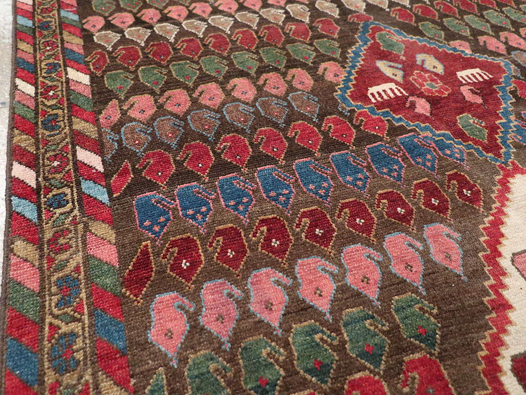 Vintage Persian Malayer Accent Rug, No.32749 - Gsblank