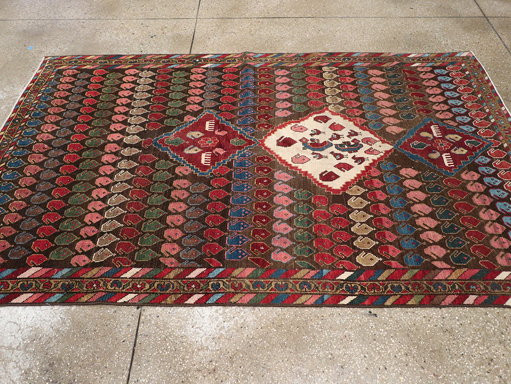 Vintage Persian Malayer Accent Rug, No.32749 - Gsblank