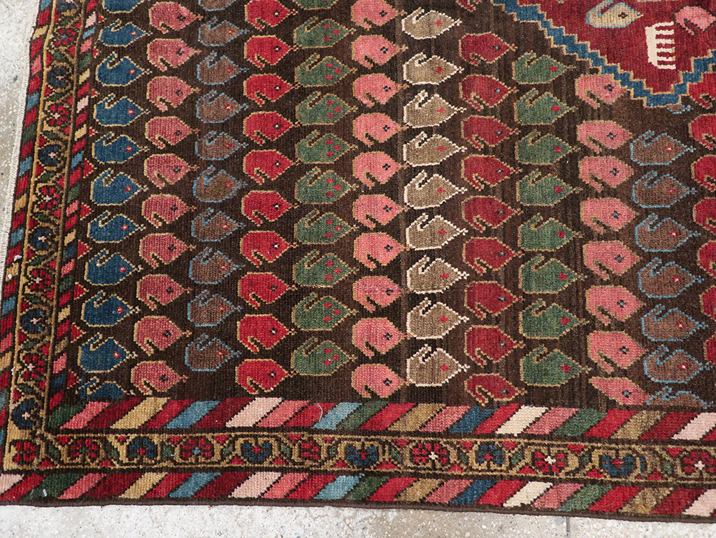 Vintage Persian Malayer Accent Rug, No.32749 - Gsblank