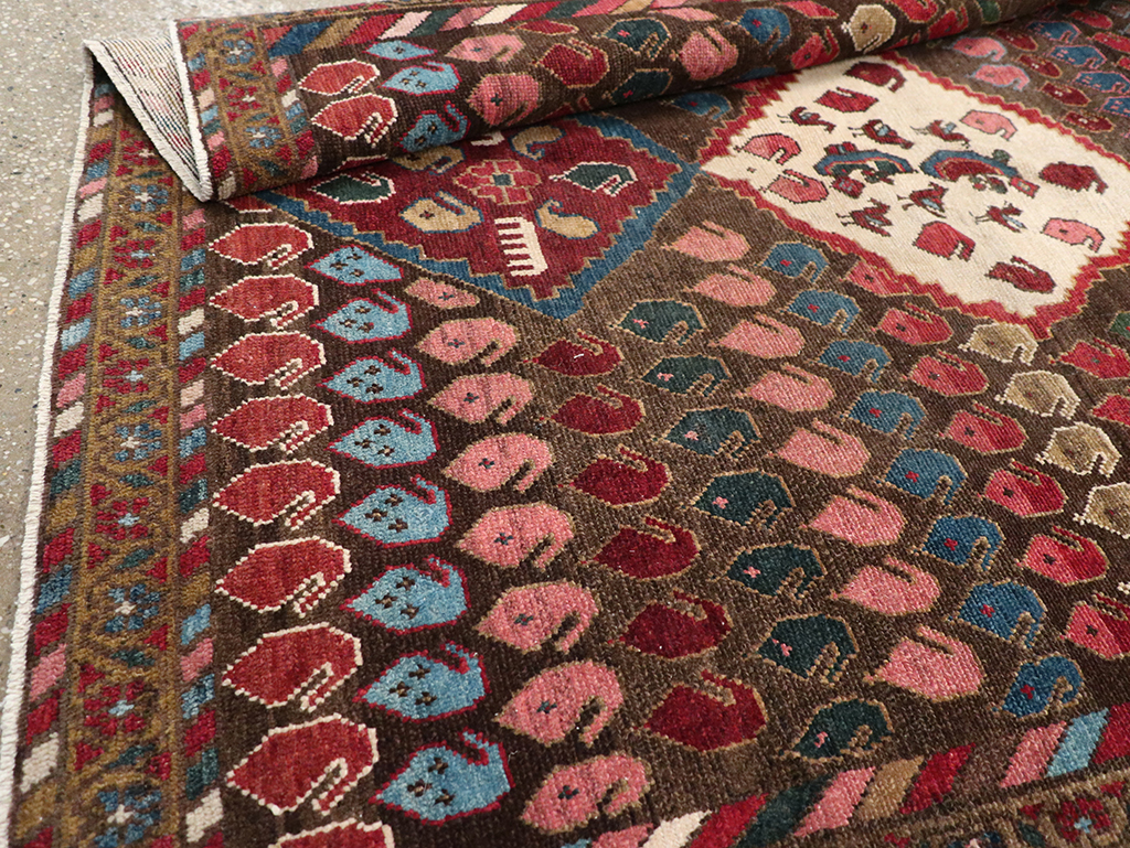 Vintage Persian Malayer Accent Rug, No.32749 - Gsblank