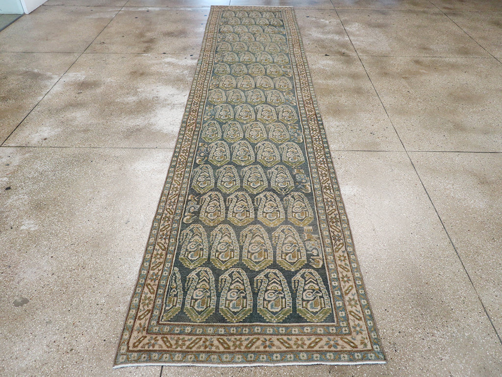 Vintage Persian Malayer Long Runner, No.32752 - Gsblank