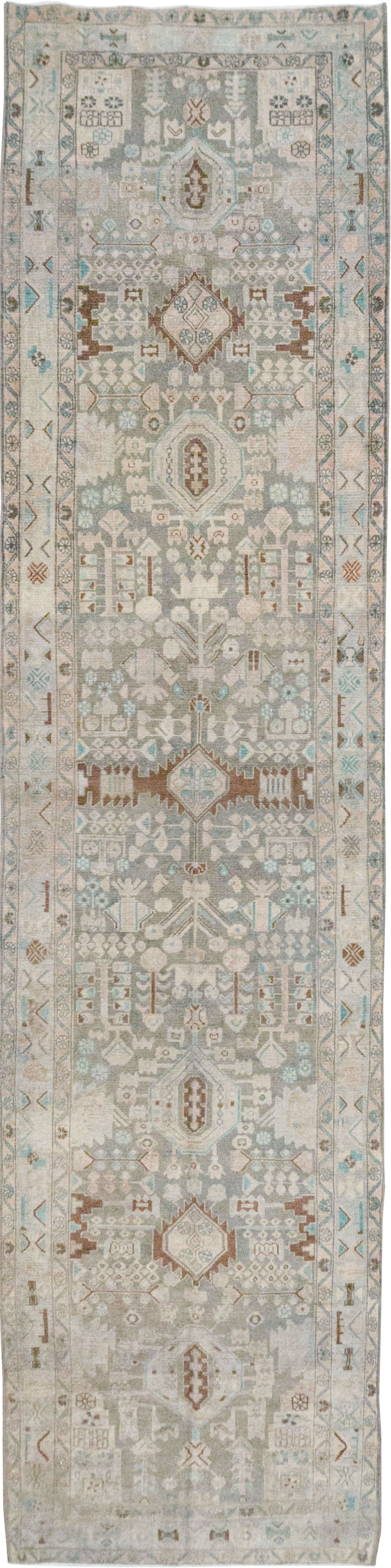 Vintage Persian Malayer Wide Gallery Runner, No.32754 - Gsblank