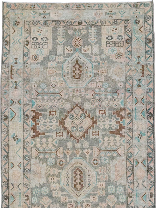 Vintage Persian Malayer Wide Gallery Runner, No.32754 - Gsblank