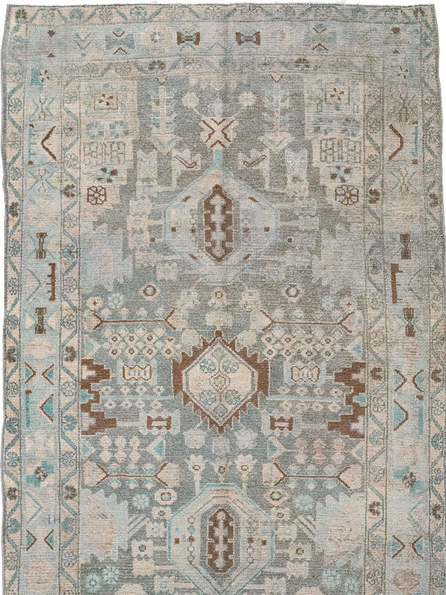 Vintage Persian Malayer Wide Gallery Runner, No.32754 - Gsblank