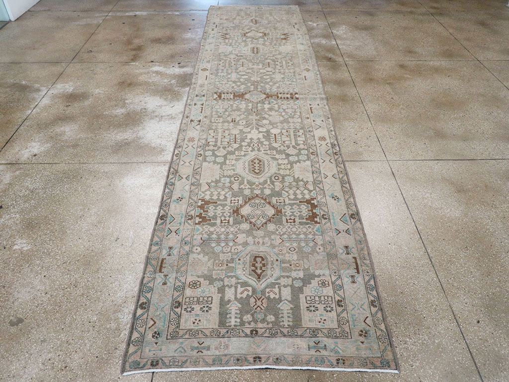 Vintage Persian Malayer Wide Gallery Runner, No.32754 - Gsblank
