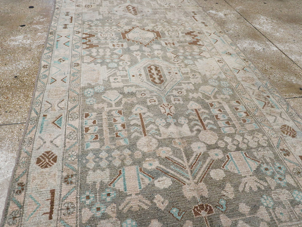 Vintage Persian Malayer Wide Gallery Runner, No.32754 - Gsblank