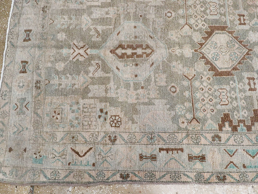 Vintage Persian Malayer Wide Gallery Runner, No.32754 - Gsblank