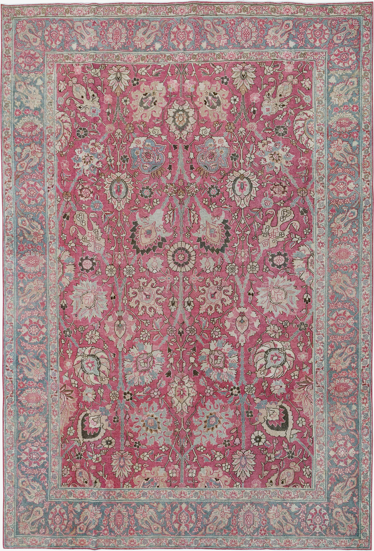 Antique Persian Tabriz Accent Carpet, No.32760 - Gsblank