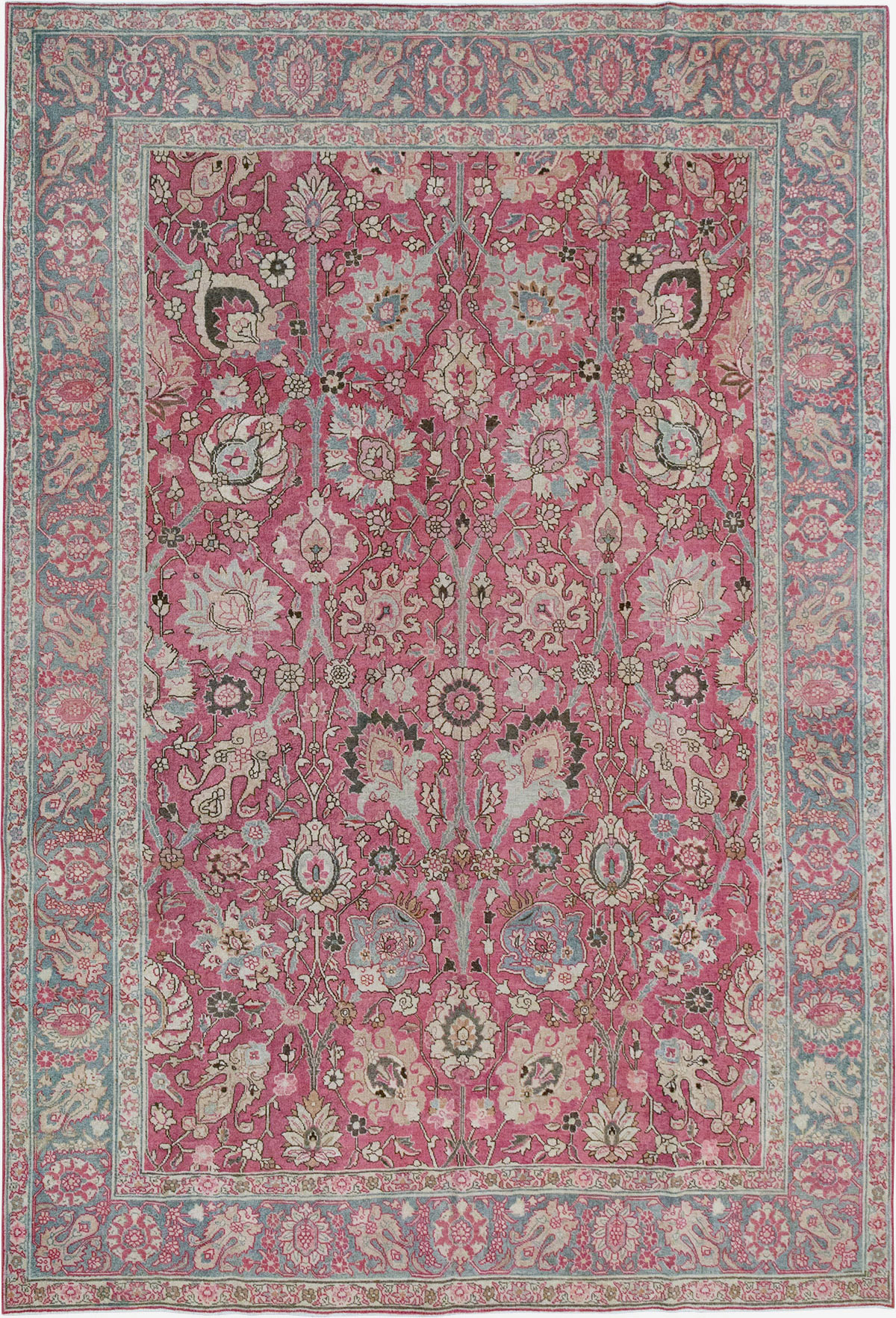 Antique Persian Tabriz Accent Carpet, No.32760 - Gsblank