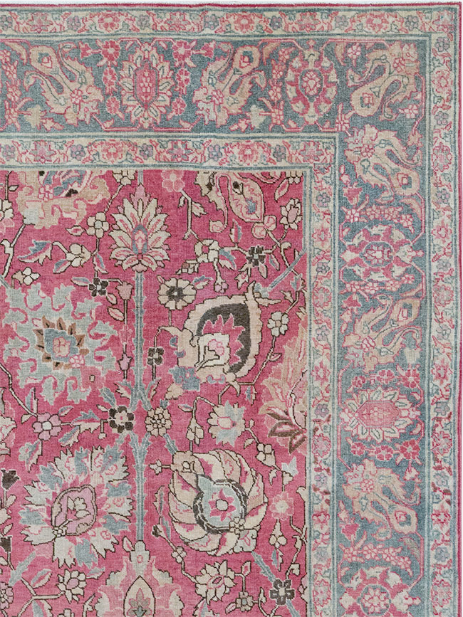 Antique Persian Tabriz Accent Carpet, No.32760 - Gsblank