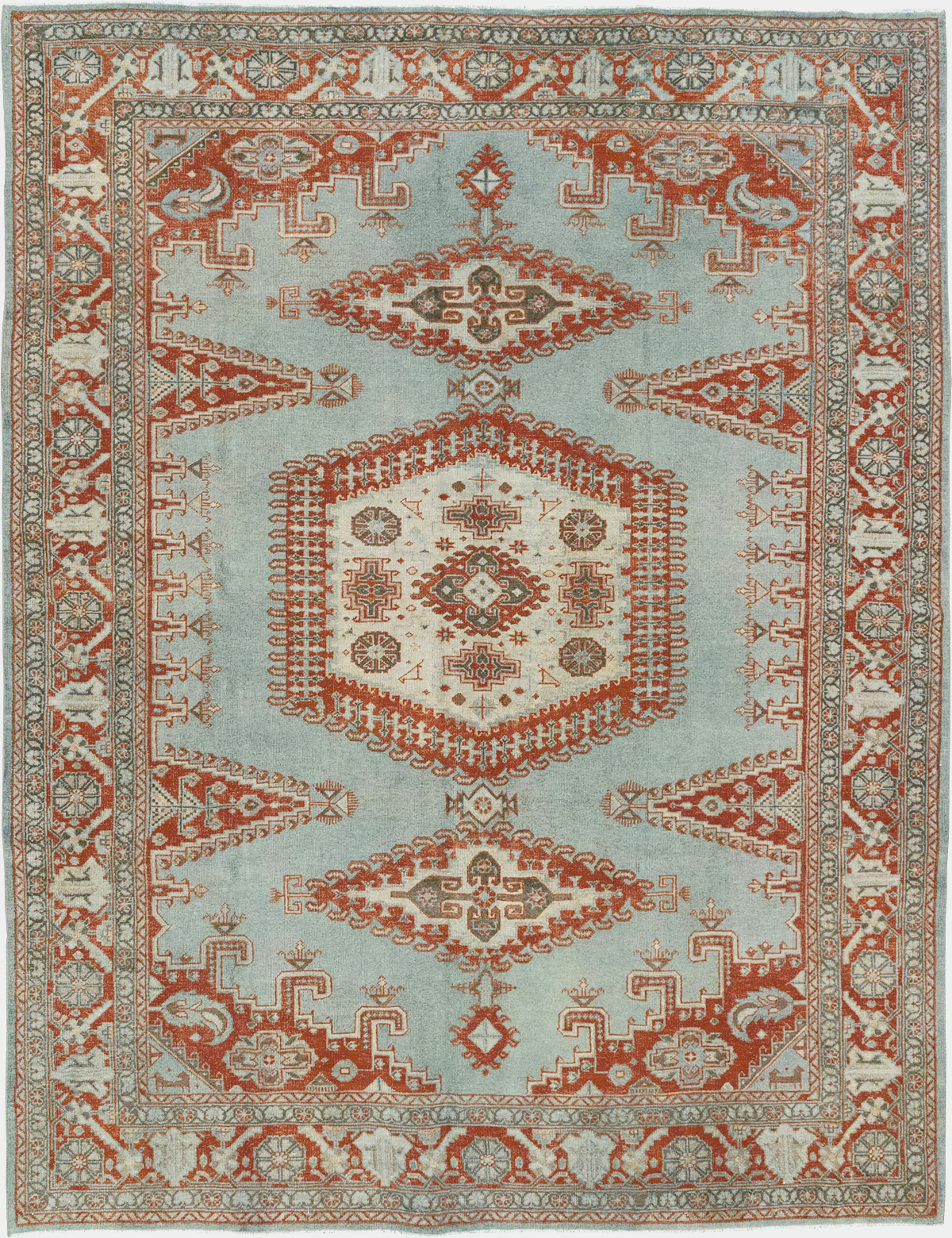 Vintage Persian Veece Accent Carpet, No.32774 - Gsblank