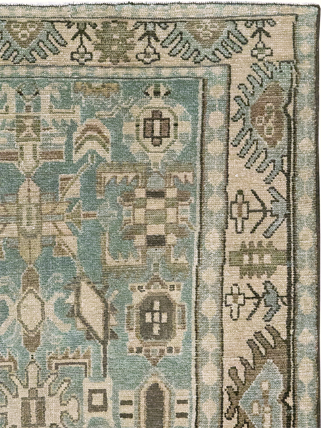 Vintage Persian Malayer Throw Rug, No.32789 - Gsblank