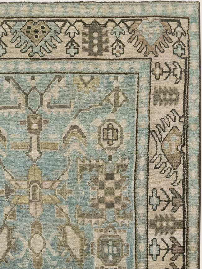 Vintage Persian Malayer Throw Rug, No.32789 - Gsblank