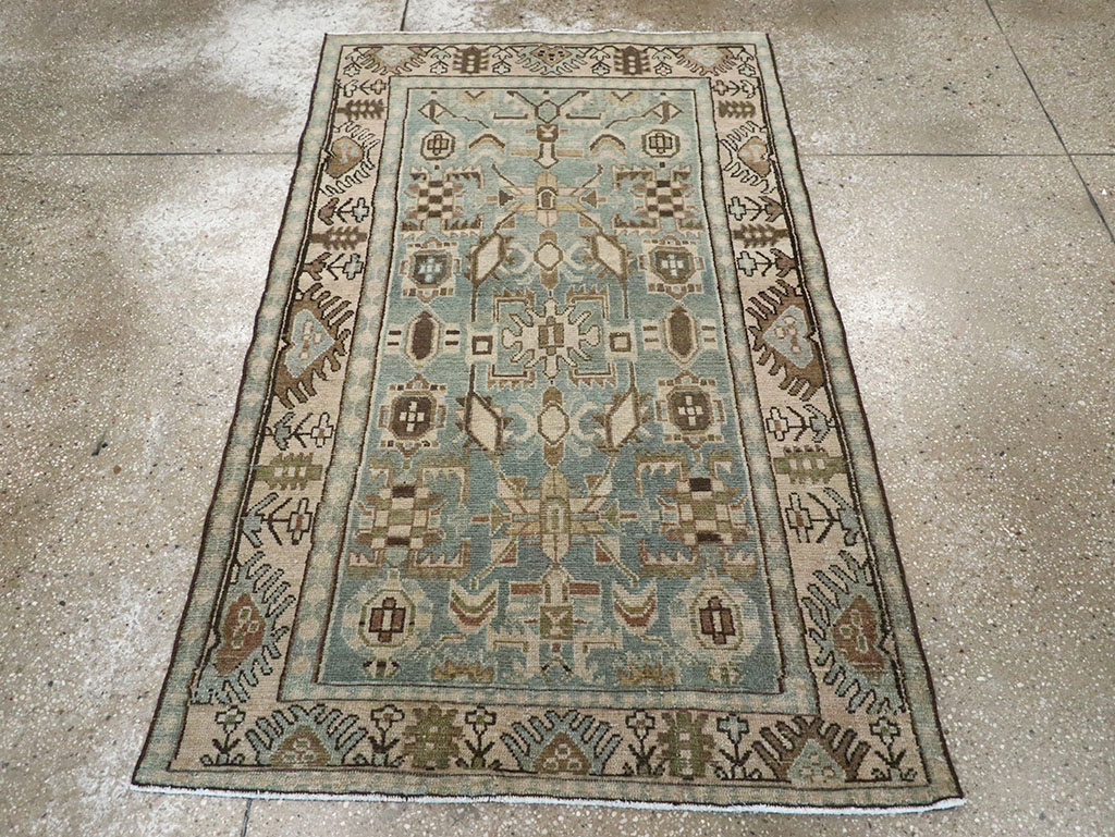 Vintage Persian Malayer Throw Rug, No.32789 - Gsblank