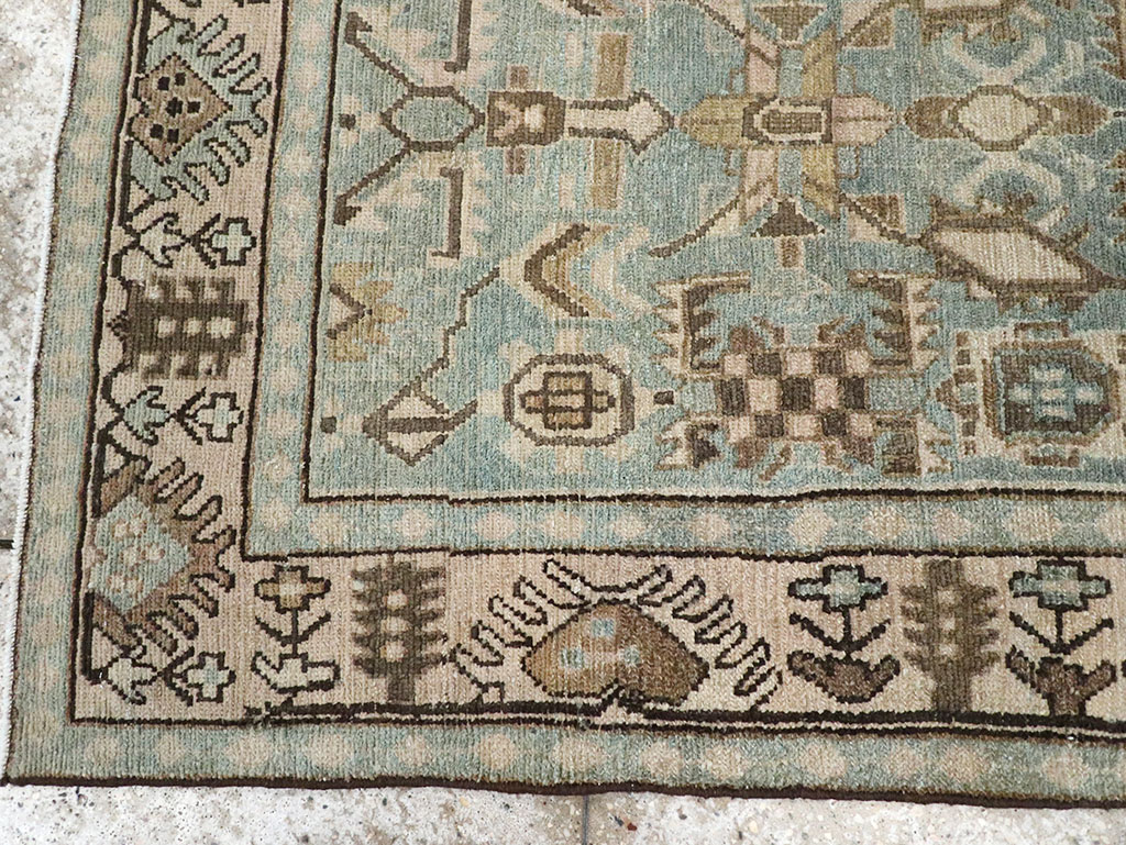 Vintage Persian Malayer Throw Rug, No.32789 - Gsblank