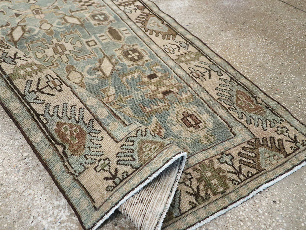 Vintage Persian Malayer Throw Rug, No.32789 - Gsblank