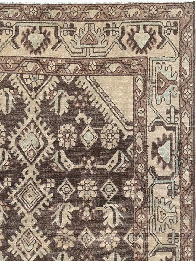 Vintage Persian Malayer Throw Rug, No.32790 - Gsblank