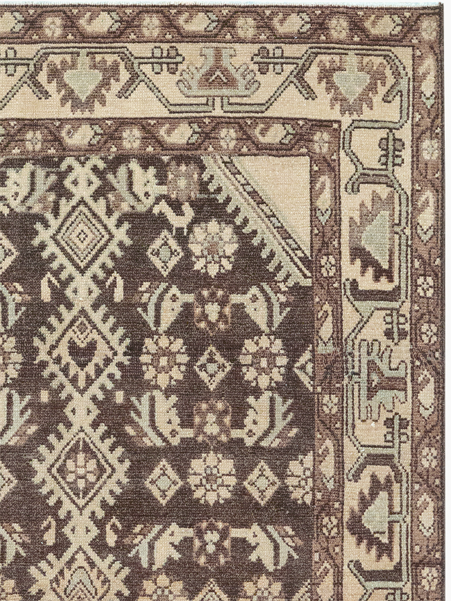 Vintage Persian Malayer Throw Rug, No.32790 - Gsblank