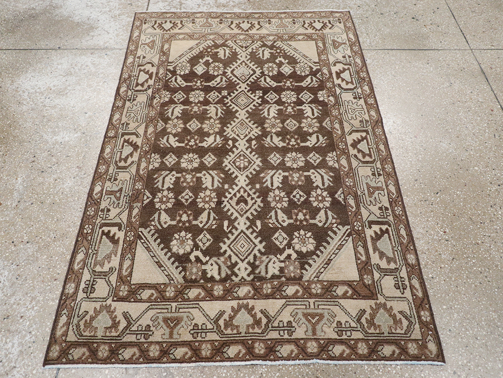 Vintage Persian Malayer Throw Rug, No.32790 - Gsblank