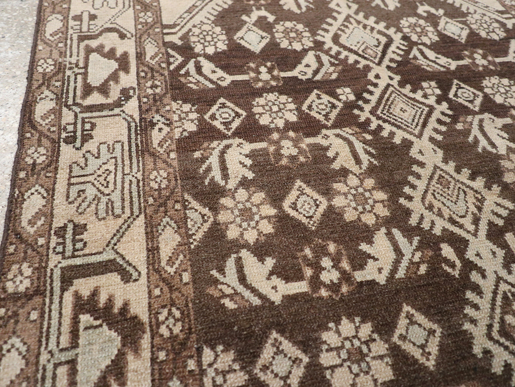 Vintage Persian Malayer Throw Rug, No.32790 - Gsblank