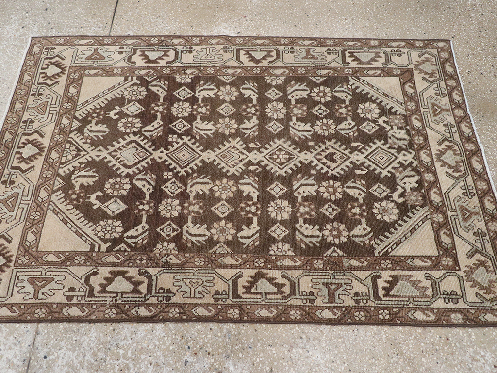Vintage Persian Malayer Throw Rug, No.32790 - Gsblank