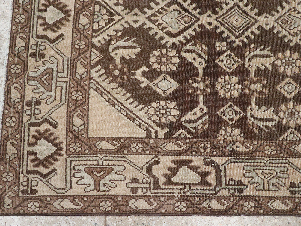 Vintage Persian Malayer Throw Rug, No.32790 - Gsblank