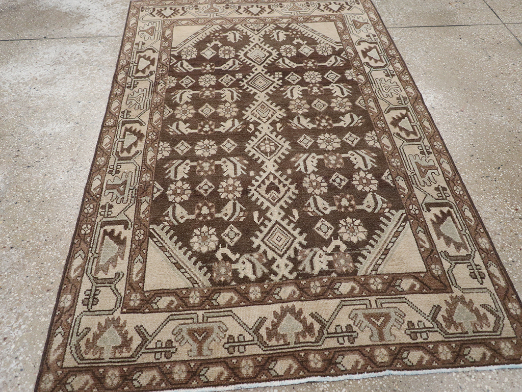 Vintage Persian Malayer Throw Rug, No.32790 - Gsblank