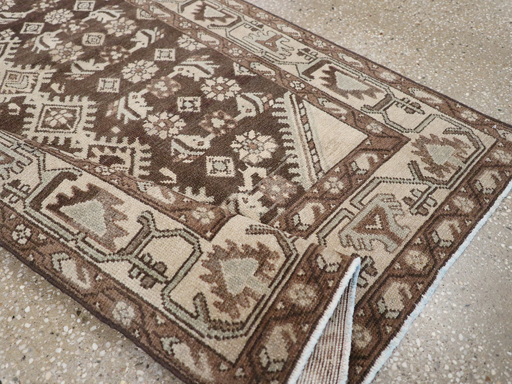 Vintage Persian Malayer Throw Rug, No.32790 - Gsblank