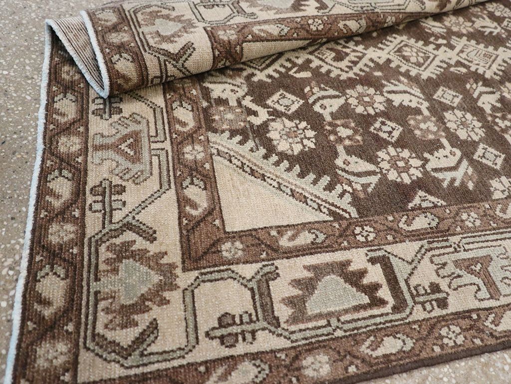 Vintage Persian Malayer Throw Rug, No.32790 - Gsblank