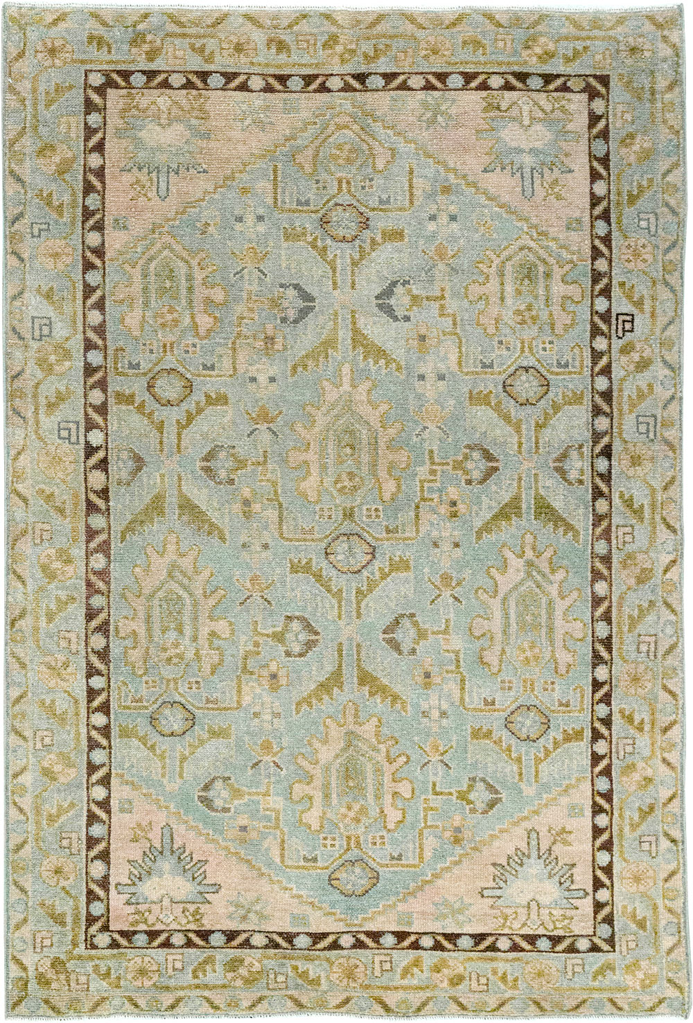 Vintage Persian Malayer Throw Rug, No.32791 - Gsblank