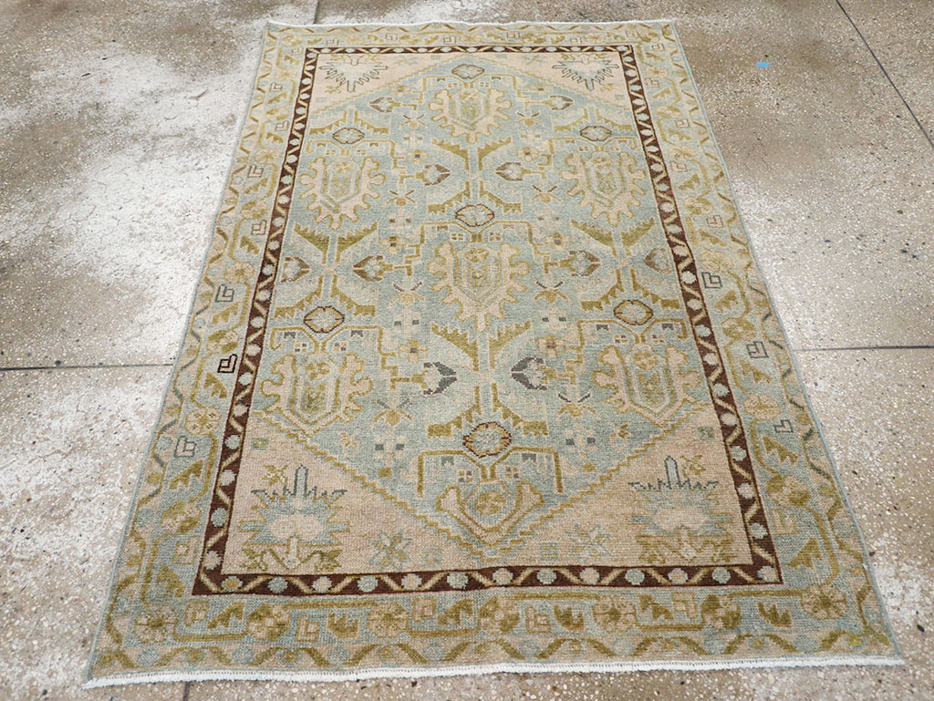 Vintage Persian Malayer Throw Rug, No.32791 - Gsblank