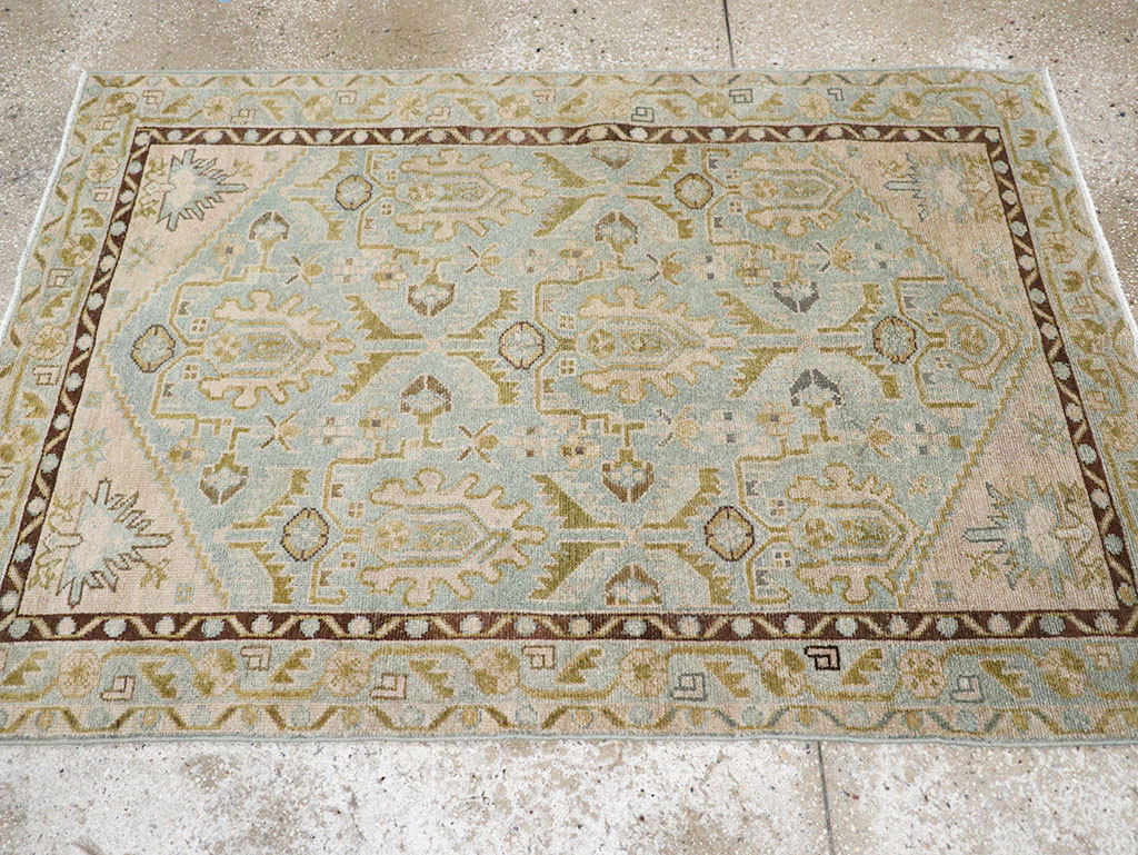 Vintage Persian Malayer Throw Rug, No.32791 - Gsblank