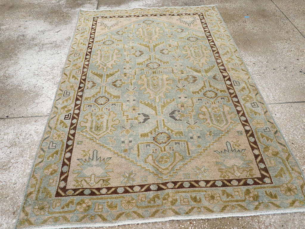 Vintage Persian Malayer Throw Rug, No.32791 - Gsblank