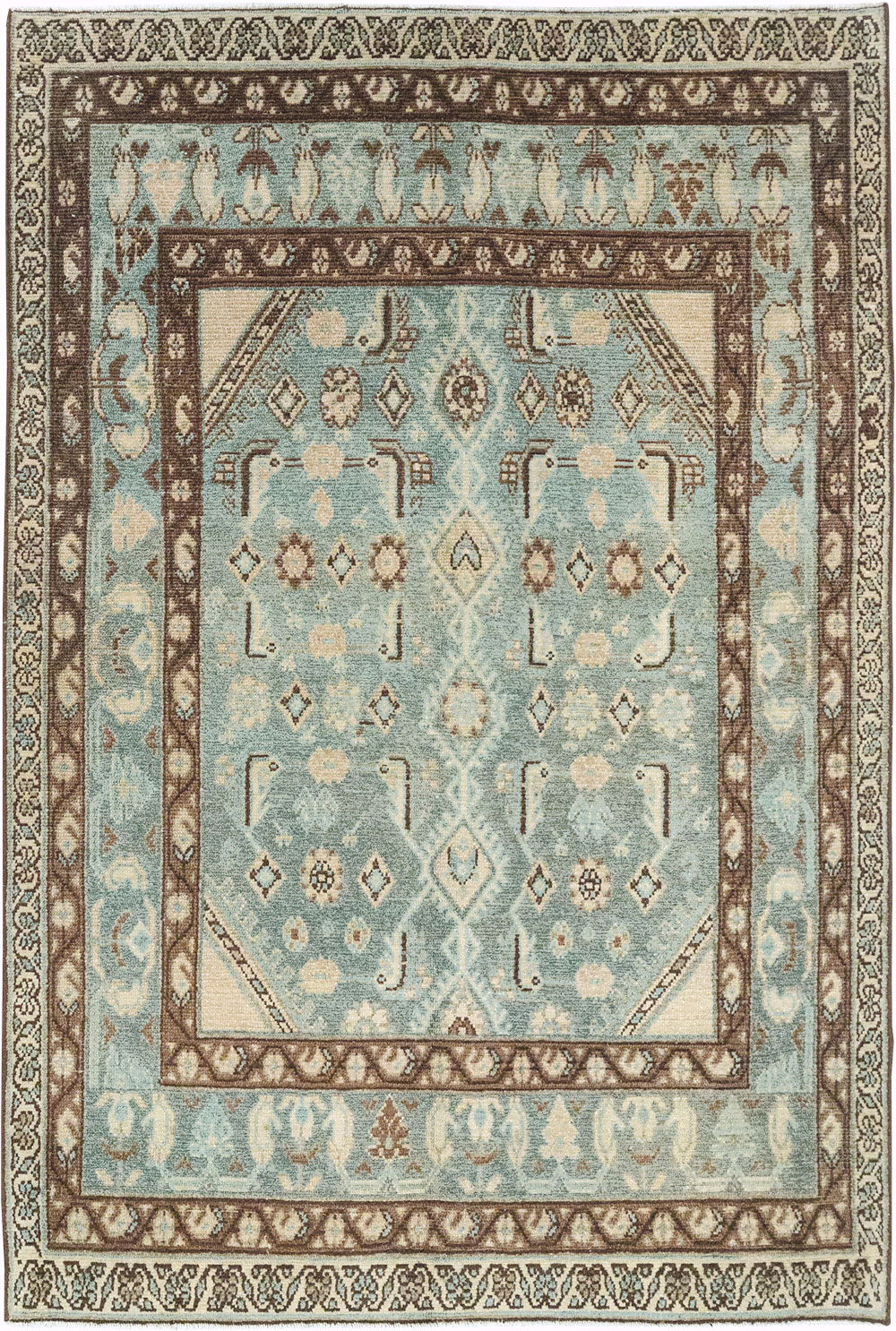 Vintage Persian Malayer Throw Rug, No.32792 - Gsblank