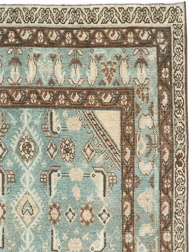 Vintage Persian Malayer Throw Rug, No.32792 - Gsblank