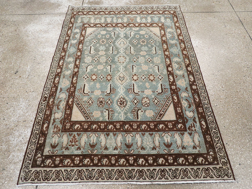 Vintage Persian Malayer Throw Rug, No.32792 - Gsblank