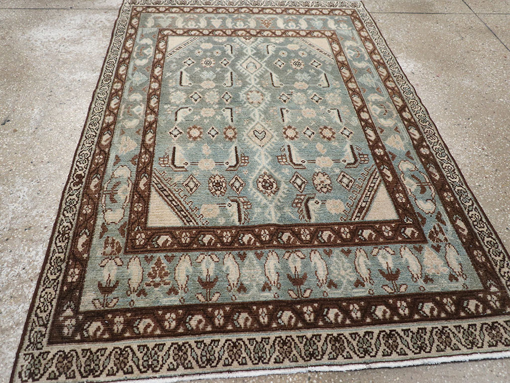 Vintage Persian Malayer Throw Rug, No.32792 - Gsblank