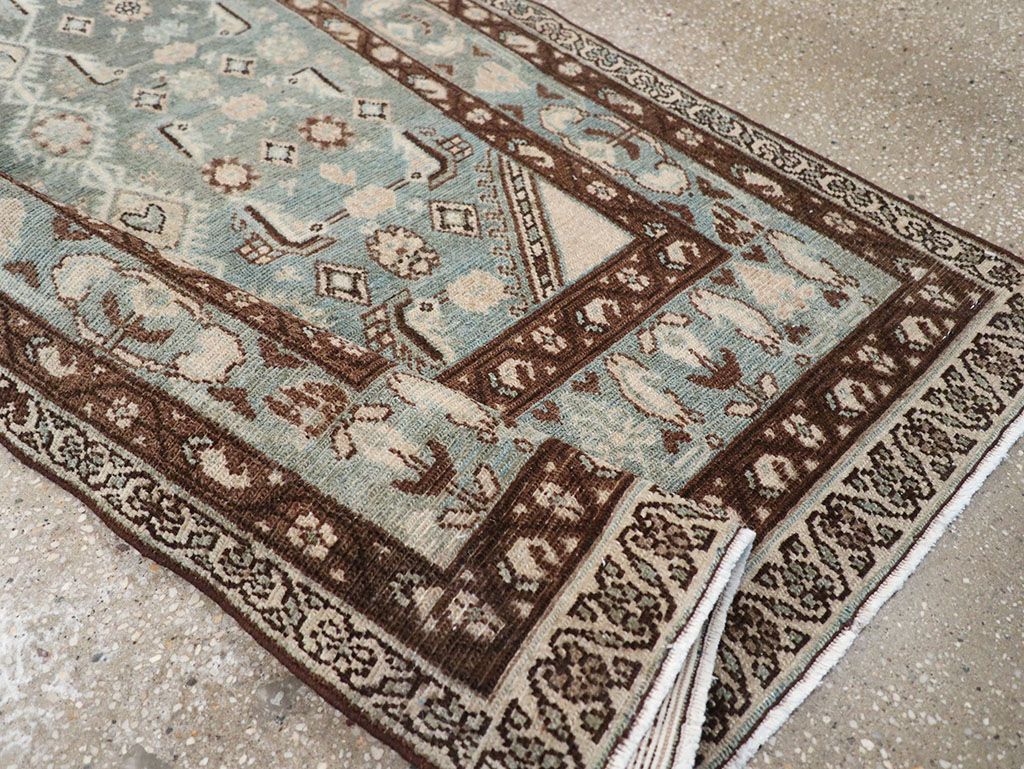 Vintage Persian Malayer Throw Rug, No.32792 - Gsblank