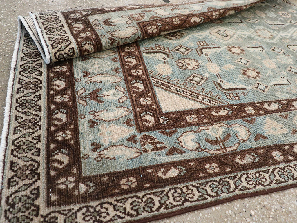 Vintage Persian Malayer Throw Rug, No.32792 - Gsblank