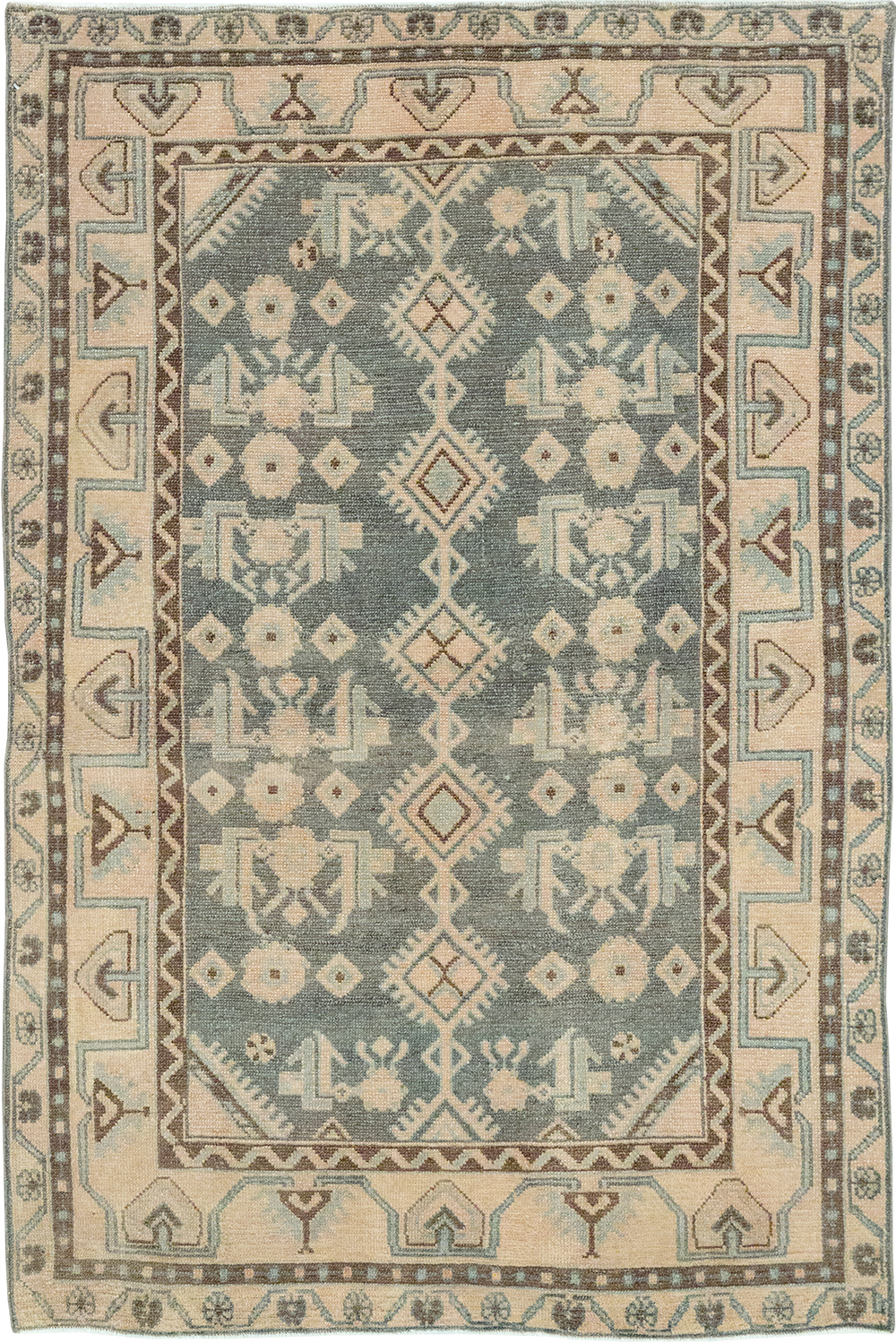 Vintage Persian Malayer Throw Rug, No.32793 - Gsblank