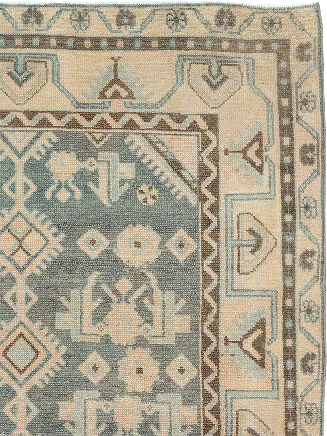 Vintage Persian Malayer Throw Rug, No.32793 - Gsblank