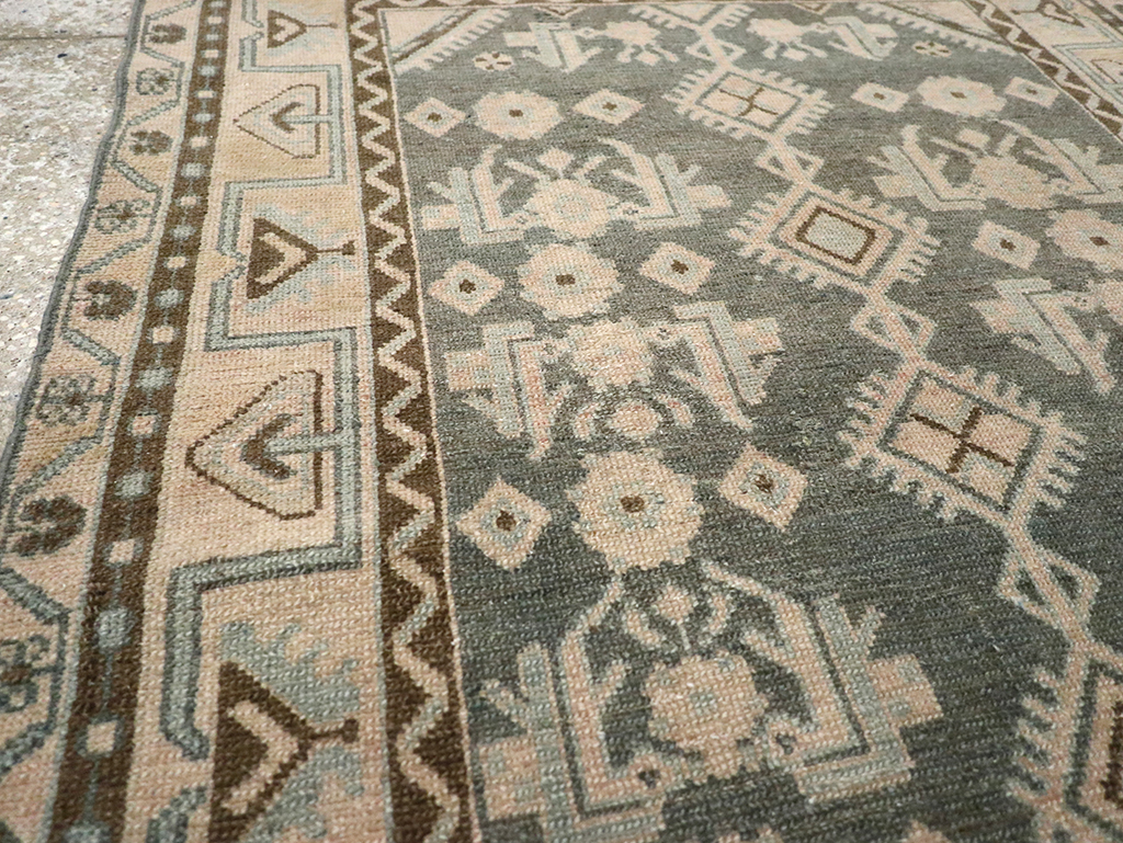 Vintage Persian Malayer Throw Rug, No.32793 - Gsblank