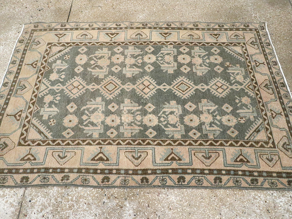 Vintage Persian Malayer Throw Rug, No.32793 - Gsblank