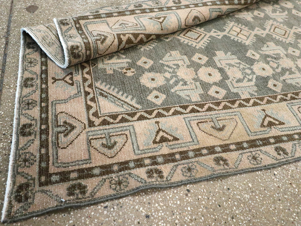 Vintage Persian Malayer Throw Rug, No.32793 - Gsblank