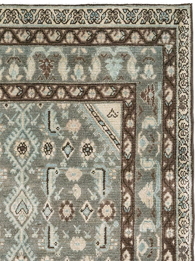 Vintage Persian Malayer Throw Rug, No.32794 - Gsblank