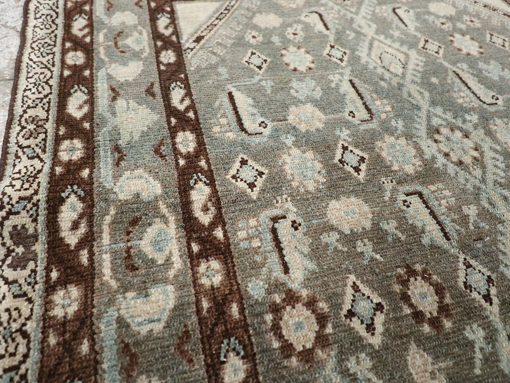 Vintage Persian Malayer Throw Rug, No.32794 - Gsblank