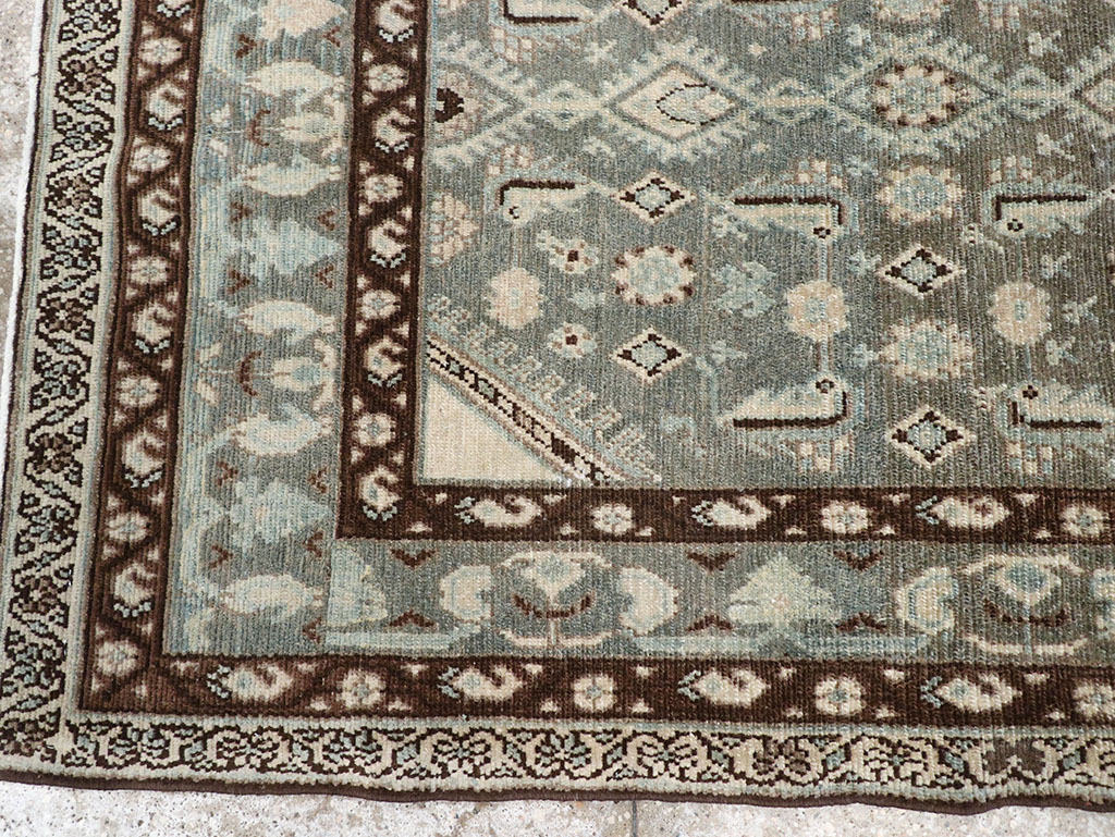 Vintage Persian Malayer Throw Rug, No.32794 - Gsblank