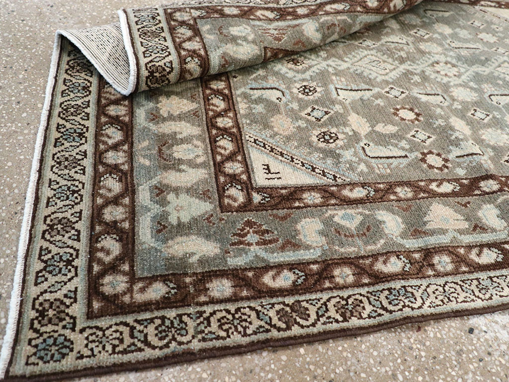 Vintage Persian Malayer Throw Rug, No.32794 - Gsblank