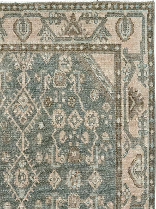 Vintage Persian Malayer Throw Rug, No.32795 - Gsblank