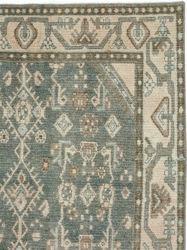 Vintage Persian Malayer Throw Rug, No.32795 - Gsblank